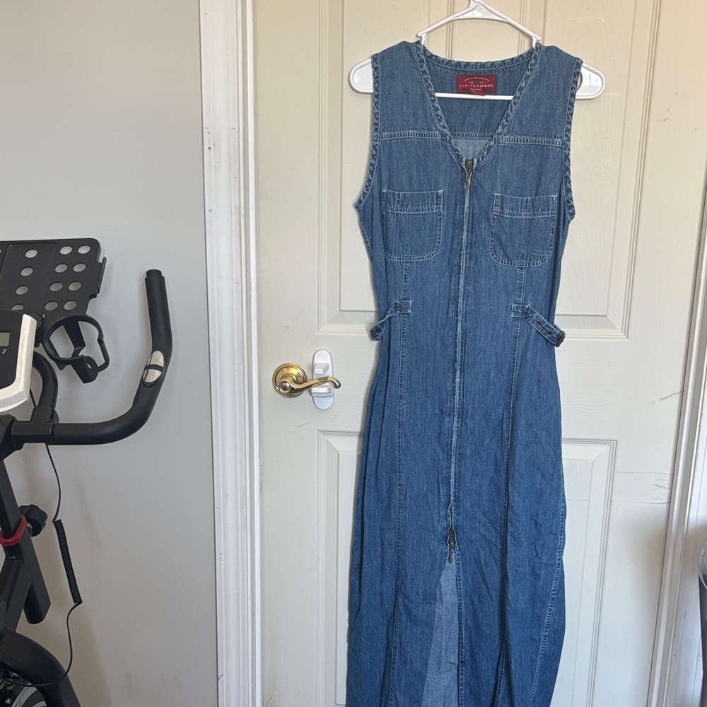 Casual Blue Denim Maxi Dress